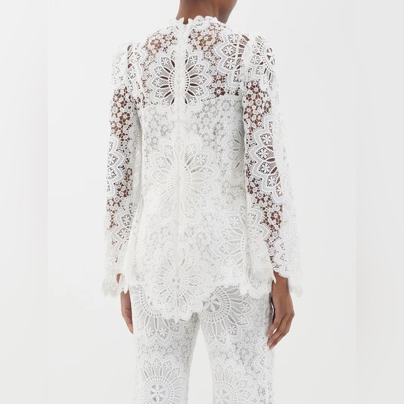 ZIMMERMAN Chintz Doily Lace Top In Ivory - Picture 7 of 16